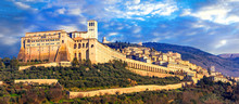 Impressive Medieval Assisi Town - Religios Center Of Umbria. Italy