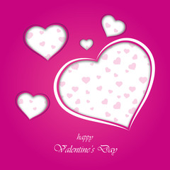 Wall Mural - happy valentine's day - vector hearts card , background ( love , romantic , valentine )