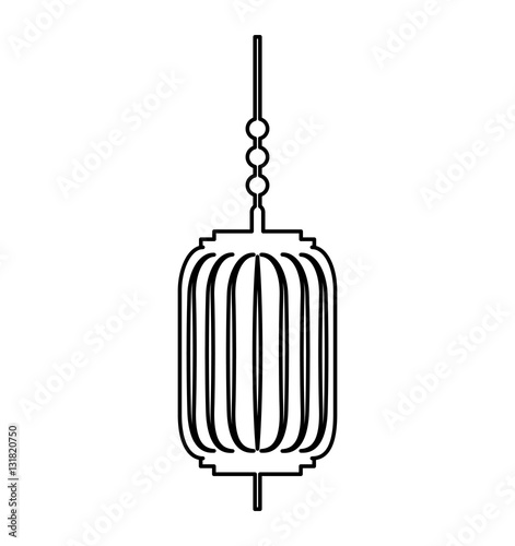 traditional japanese lamp icon vector illustration design Stock Vector