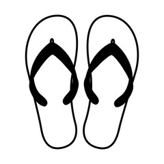 Sticker - flip flops isolated icon vector illustration design