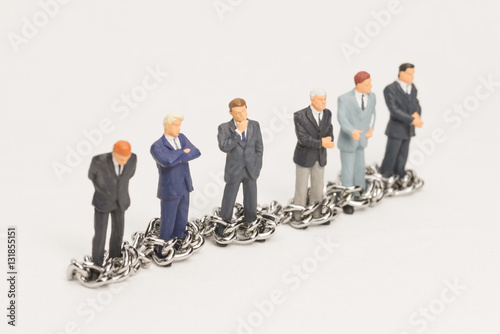 Fotografía  鎖に繋がれたビジネスマン