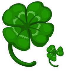 Green leaf clover, symbol of success and good luck