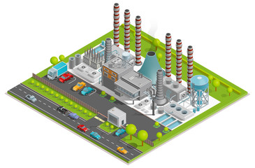 Poster - Chemical Plant Isometric Concept