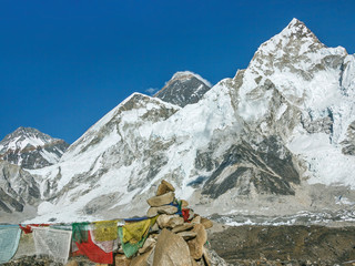 Mount Everest (8848 m), view from slope of Kala Patthar - Nepal, Himalayas