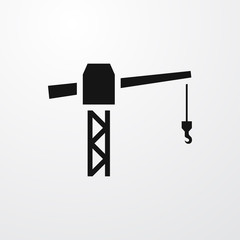 Poster - construction crane icon illustration