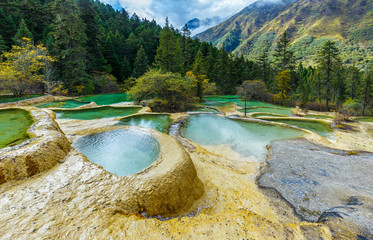 Superb pools in Huanglong National Park near Jiuzhaijou - SiChuan, China