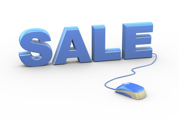 Poster - 3d mouse attached to word text sale