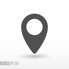 Pin location - flat icon