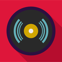 Poster - CD icon. Flat illustration of cd vector icon for web