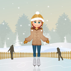 Poster - girl skating on ice