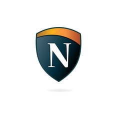 Wall Mural - Initial Letter N Shield Logo