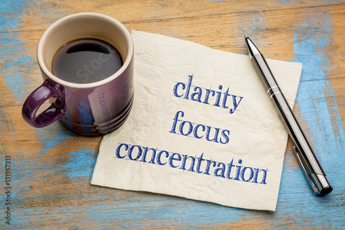 Fotomural clarity, focus and concentration