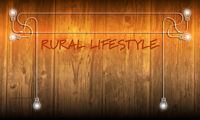 Poster - Vector abstract wooden background and theme of rural lifestyle