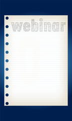 Poster - Vector graph paper and hand written words webinar