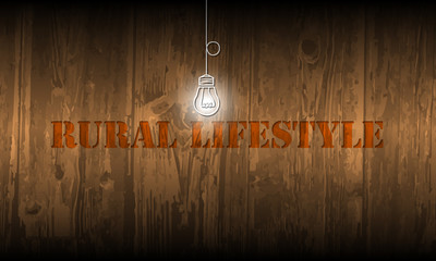 Poster - Vector abstract wooden background and theme of rural lifestyle