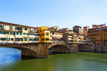 Poster - View to the Ponte Vecchio bridge in Florence