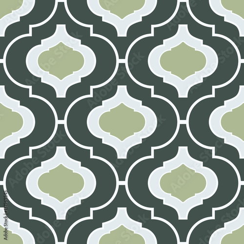 Obraz w ramie Ozdobny abstrakcyjny zielony wzorek