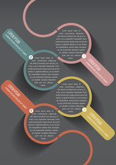 Aufkleber - Vector infographic template with 1234 steps