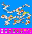 Isometric pixel 3D game brick block for computer game, illustrator Vector
