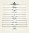 © PETR BABKIN - Calligraphic dividers for decorating pages. Vector set