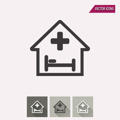 Wall Mural - Hospital - vector icon.