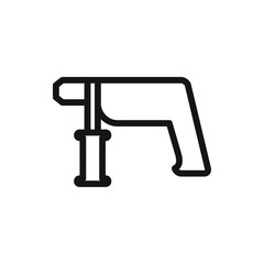 Canvas Print - nail gun icon illustration