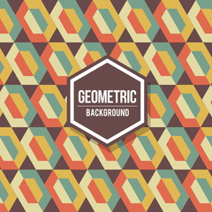 Poster - abstract geometric background for design. retro pattern