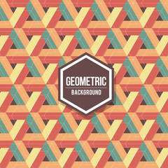 Poster - abstract geometric background for design. retro pattern