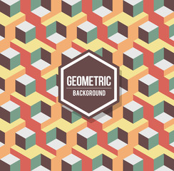 Poster - abstract geometric background for design. retro pattern