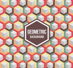 Poster - abstract geometric background for design. retro pattern