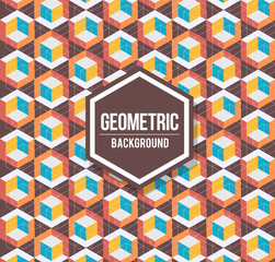 Poster - abstract geometric background for design. retro pattern