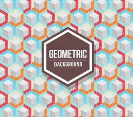 Poster - abstract geometric background for design. retro pattern