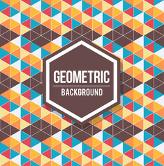 Poster - abstract geometric background for design. retro pattern