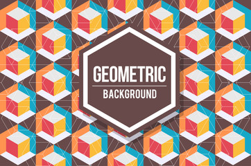 Poster - abstract geometric background for design. retro pattern