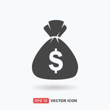 Money Bag Icon / Vector
