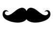 Black mustache vector shape icon