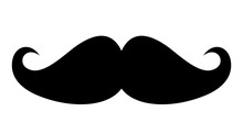 Black Mustache Vector Shape Icon