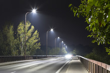 Road Bridge At Night