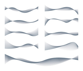 Wall Mural - waved design element. set of twisted intertwined curved lines in the form of abstract wave isolated 