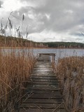 Fototapeta Pomosty - Pomost nad jeziorem