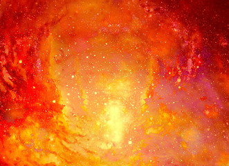 Poster - Cosmic space and stars, color cosmic abstract background.