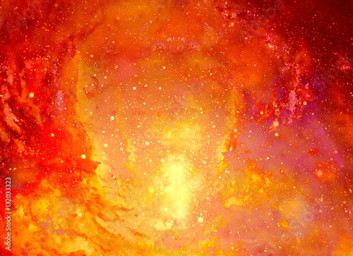 Fotomural Cosmic space and stars, color cosmic abstract background.
