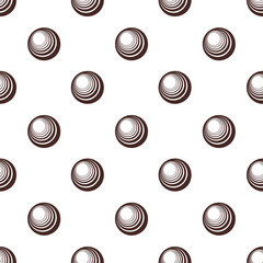 Poster - Seamless black and white abstract retro pattern with polka dots