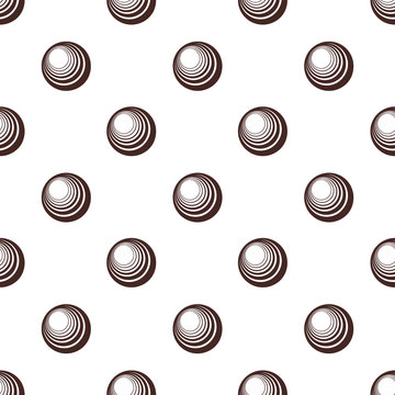 Seamless black and white abstract retro pattern with polka dots