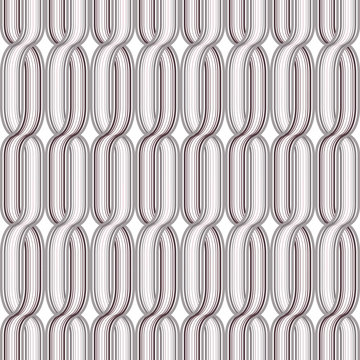 Seamless black and white abstract retro pattern with intersected