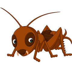 Sticker - Cute cricket cartoon 

