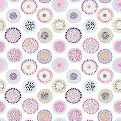 Aufkleber - Colorful vector floral pattern