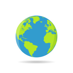 Poster - Earth globes isolated on a white background in a flat design