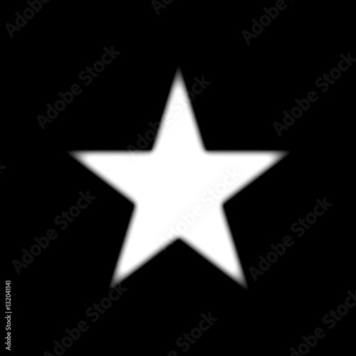 fuzzy white star. black background Stock Vector Adobe Stock