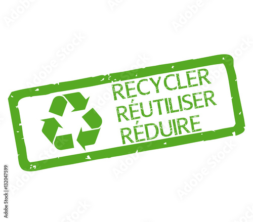 Tampon recycler, réduire, réutiliser Illustration Stock | Adobe Stock